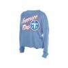 Tennessee Titans New Era Women's Cropped Oversized Long Sleeve T-Shirt - - Detail View
