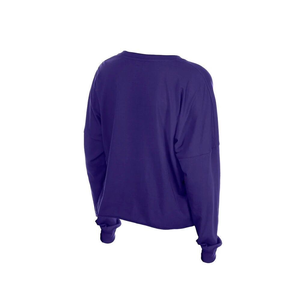 Baltimore Ravens New Era Women's Cropped Oversized Long Sleeve T-Shirt