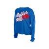 Buffalo Bills New Era Women's Cropped Oversized Long Sleeve T-Shirt - - Detail View