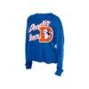 Denver Broncos New Era Women's Cropped Oversized Long Sleeve T-Shirt - - Detail View