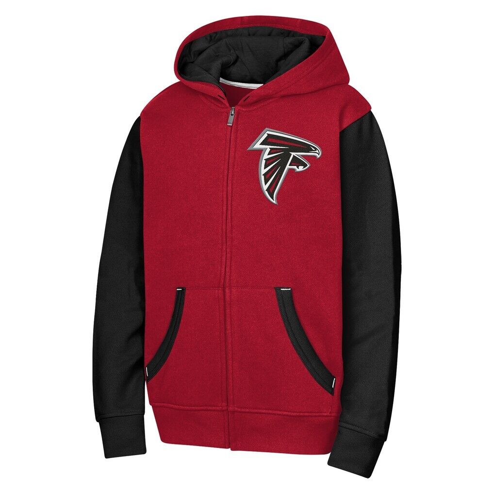 Atlanta Falcons Outerstuff Youth Stadium Colorblock Full-Zip Hoodie