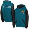 Jacksonville Jaguars Outerstuff Youth Stadium Colorblock Full-Zip Hoodie - Teal - Front View