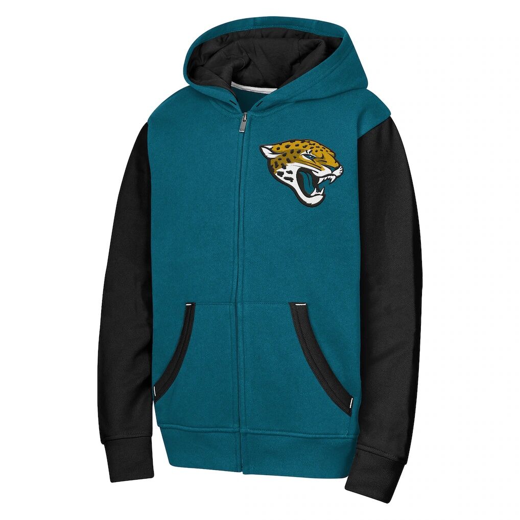Jacksonville Jaguars Outerstuff Youth Stadium Colorblock Full-Zip Hoodie