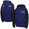 Baltimore Ravens Outerstuff Youth Stadium Colorblock Full-Zip Hoodie - Purple - Front View