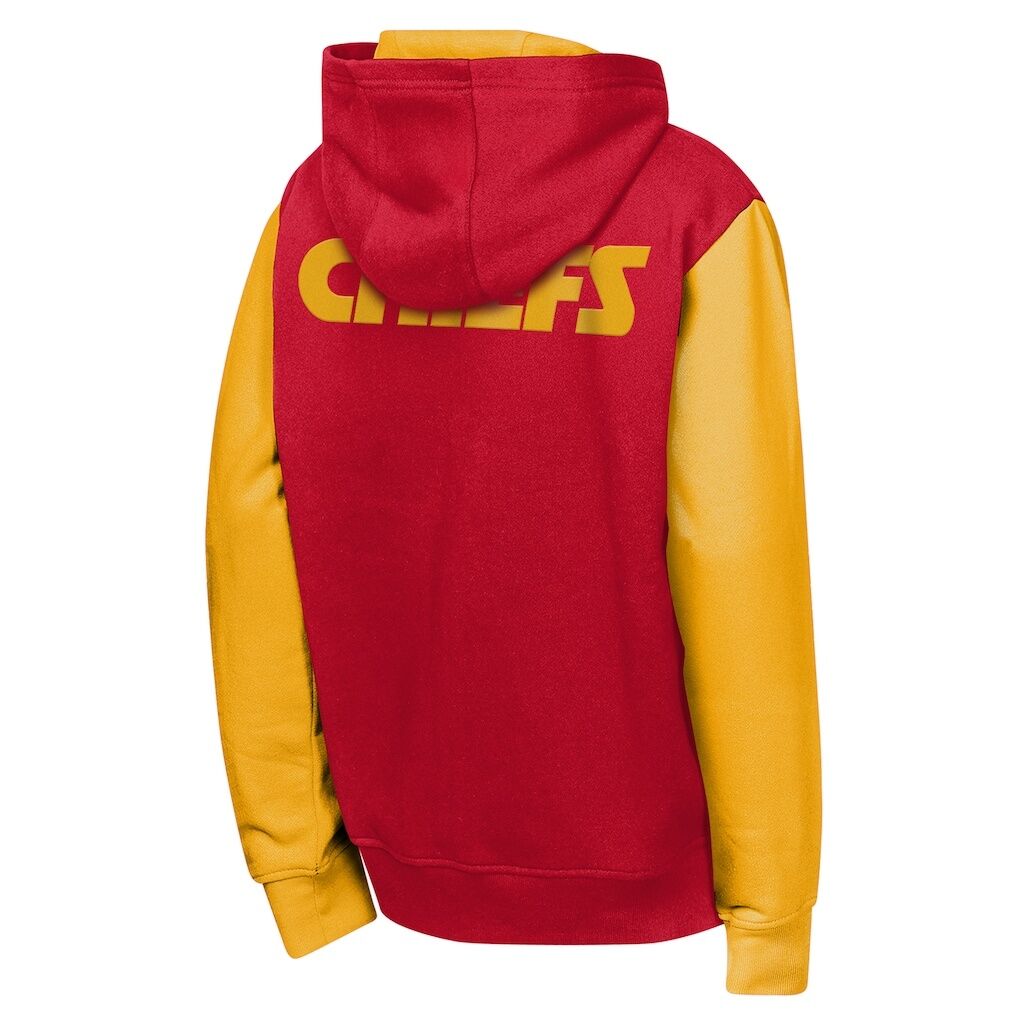 Kansas City Chiefs Outerstuff Youth Stadium Colorblock Full-Zip Hoodie
