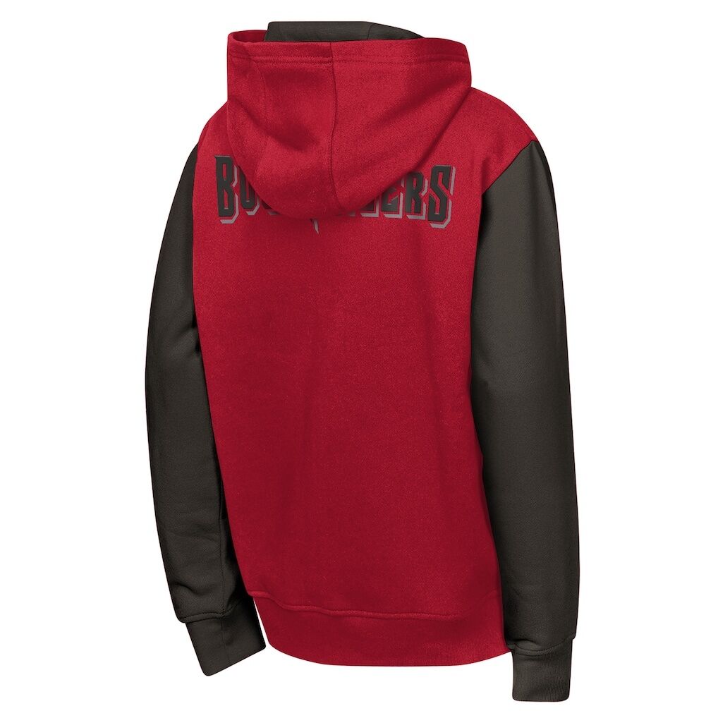 Tampa Bay Buccaneers Outerstuff Youth Stadium Colorblock Full-Zip Hoodie