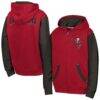 Tampa Bay Buccaneers Outerstuff Youth Stadium Colorblock Full-Zip Hoodie - Red - Front View