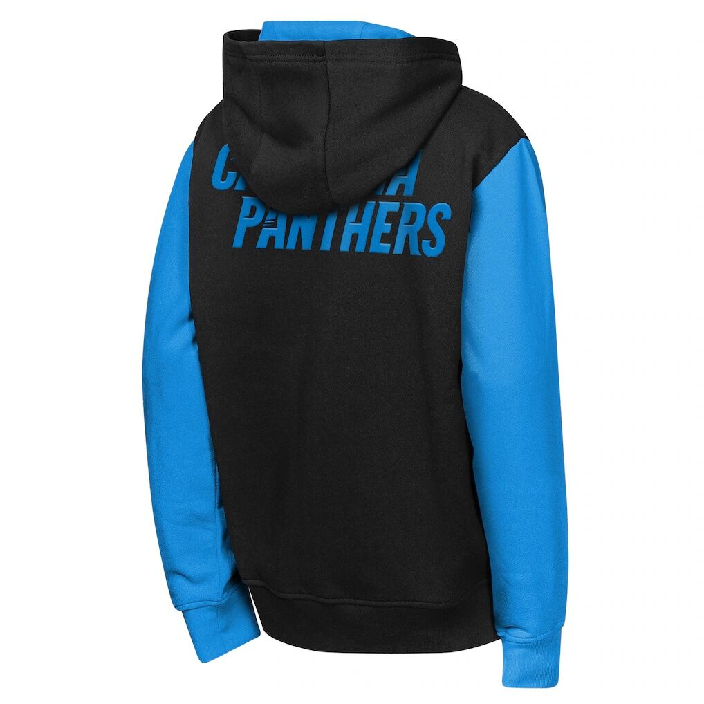 Carolina Panthers Outerstuff Youth Stadium Colorblock Full-Zip Hoodie