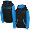 Carolina Panthers Outerstuff Youth Stadium Colorblock Full-Zip Hoodie - Black - Front View