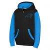 Carolina Panthers Outerstuff Youth Stadium Colorblock Full-Zip Hoodie - Black - Side View
