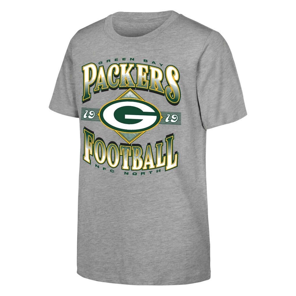 Green Bay Packers Outerstuff Youth NFL Of Days Past T-Shirt - Heather Gray