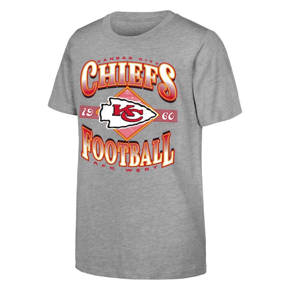 Kansas City Chiefs Outerstuff Youth NFL Of Days Past T-Shirt - Heather Gray