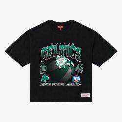 Boston Celtics Mitchell & Ness Women's Street Graphic T-Shirt - Black - Front View