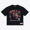 Chicago Bulls Mitchell & Ness Women's Street Graphic Boxy Crop T-Shirt - Black - Front View