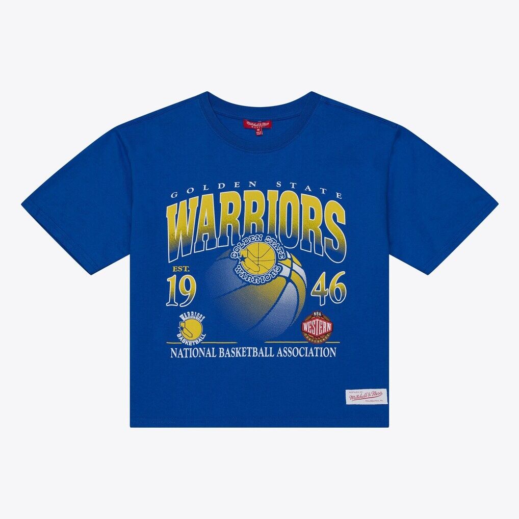 Golden State Warriors Mitchell & Ness Women's Street Graphic T-Shirt - Royal