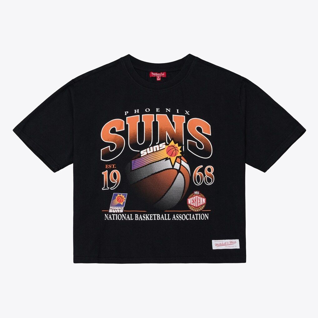 Phoenix Suns Mitchell & Ness Women's Street Graphic Boxy Crop T-Shirt