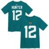 Travis Hunter Jacksonville Jaguars Nike Preschool Player Name & Number T-Shirt - Teal - Front View