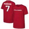 Bijan Robinson Atlanta Falcons Outerstuff Youth Name & Number T-Shirt - Red - Front View