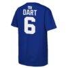 Jaxson Dart New York Giants Outerstuff Youth Name & Number T-Shirt - - Detail View