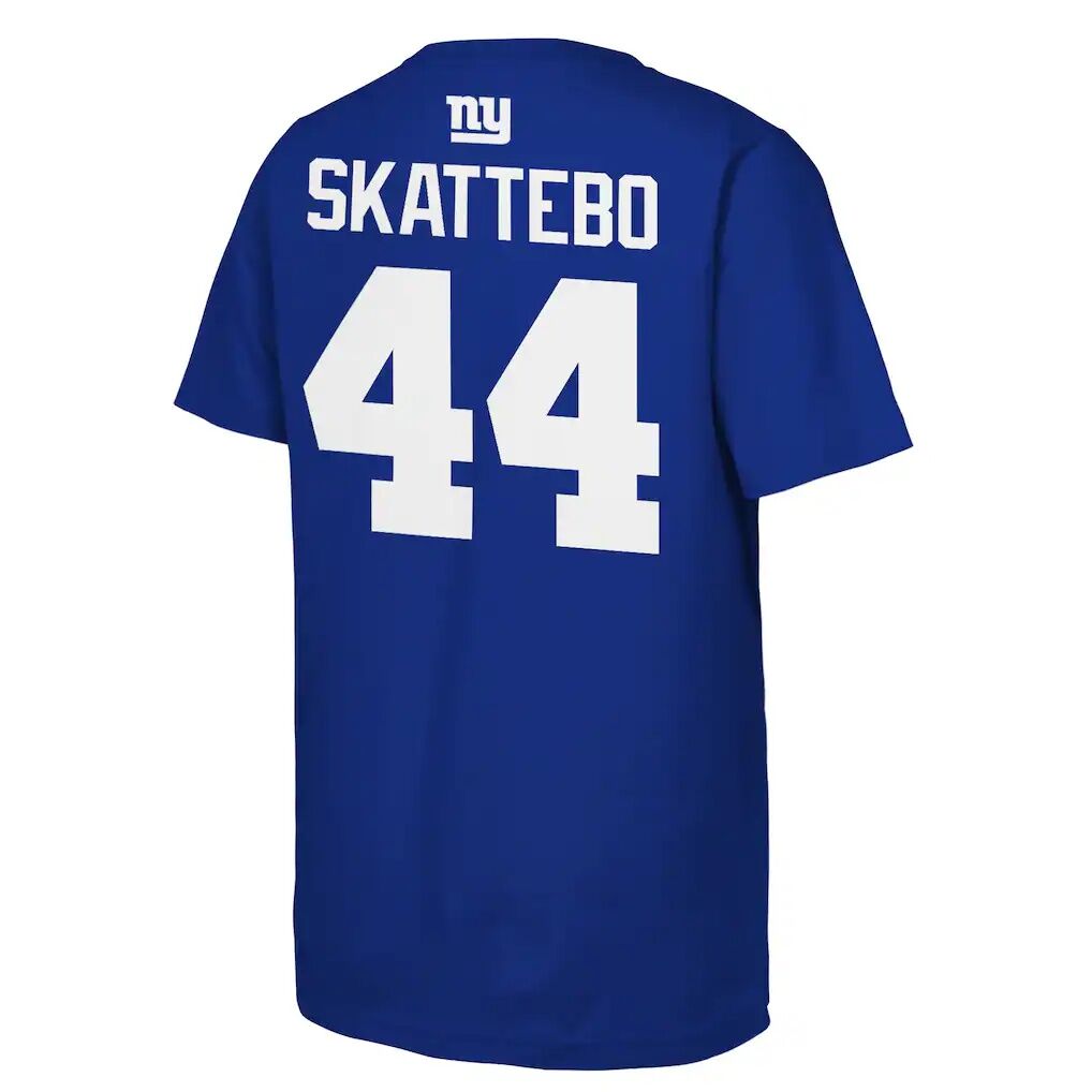 Cam Skattebo New York Giants Outerstuff Youth Name & Number T-Shirt - Royal