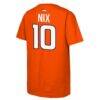 Bo Nix Denver Broncos Outerstuff Youth Name & Number T-Shirt - Orange - Detail View