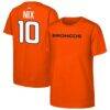 Bo Nix Denver Broncos Outerstuff Youth Name & Number T-Shirt - Orange - Front View