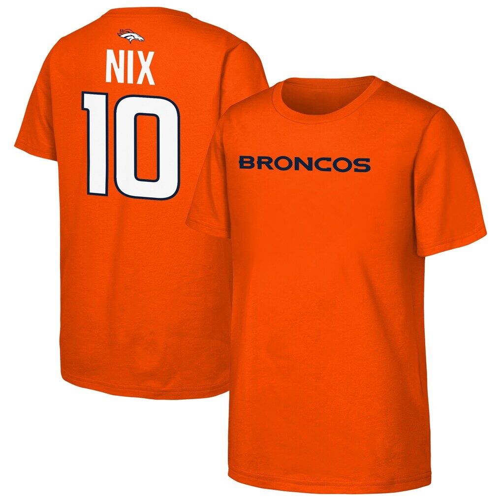 Bo Nix Denver Broncos Outerstuff Youth Name & Number T-Shirt