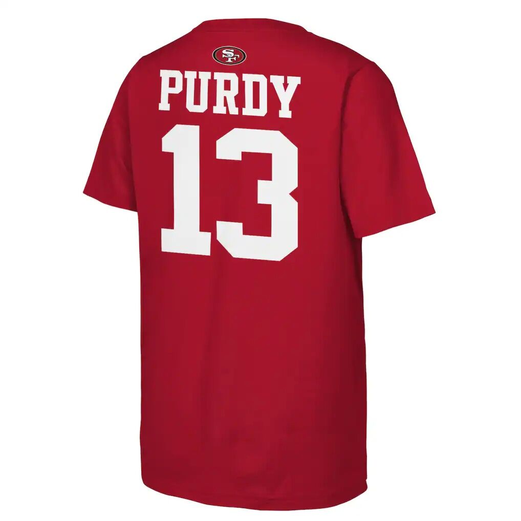 Brock Purdy San Francisco 49ers Outerstuff Youth Name & Number T-Shirt - Scarlet