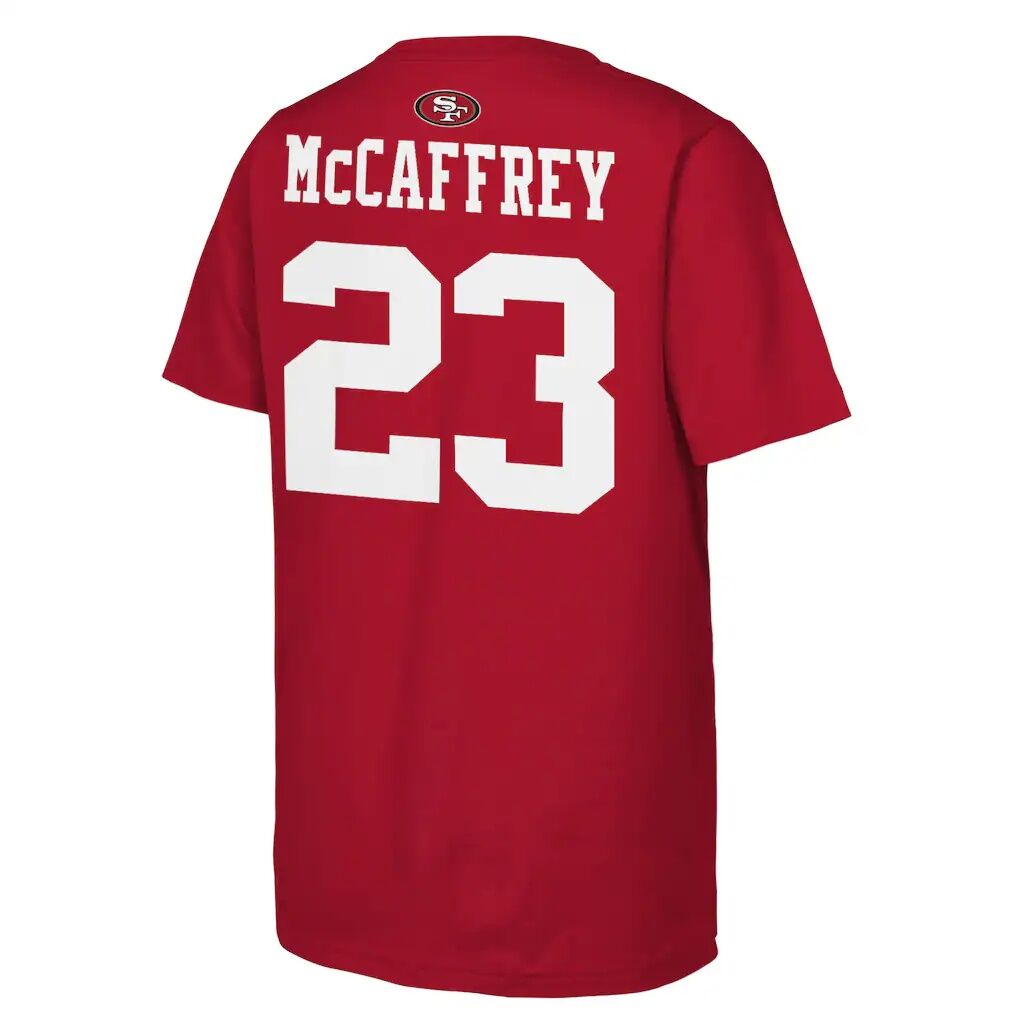 Christian McCaffrey San Francisco 49ers Outerstuff Youth Name & Number T-Shirt - Scarlet