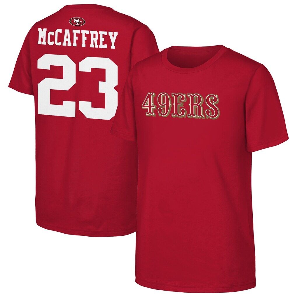 Christian McCaffrey San Francisco 49ers Outerstuff Youth Name & Number T-Shirt - Scarlet