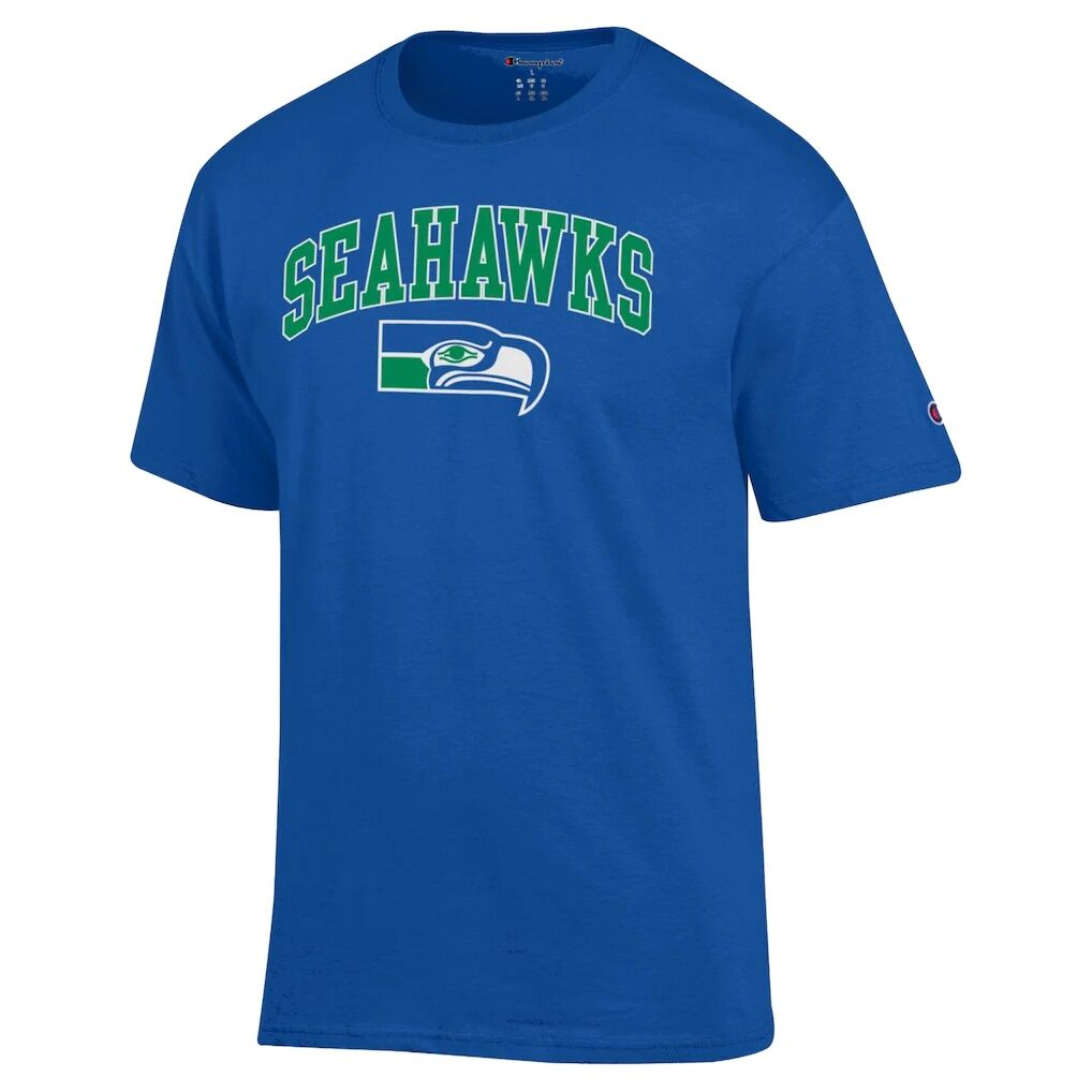 Seattle Seahawks Champion Arch Over Logo T-Shirt - Royal