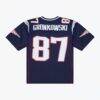 Rob Gronkowski New England Patriots Mitchell & Ness Big & Tall 2010 Legacy Retired Player Jersey - Navy - Side View