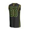 Oregon Ducks GameDay Greats Unisex Lightweight Collegiate Men's Basketball NIL Pick-A-Player Fashion Jersey - Black - Detail View