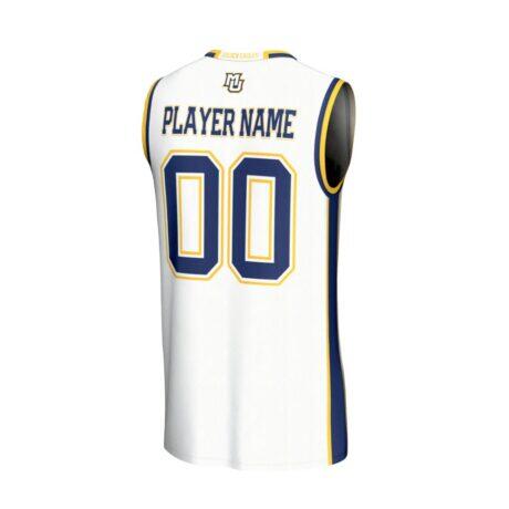 Marquette Golden Eagles GameDay Greats Unisex Lightweight Collegiate Men's Basketball NIL Pick-A-Player Fashion Jersey - White - Front View