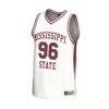 Mississippi State Bulldogs GameDay Greats Unisex Lightweight Collegiate Basketball Fashion Jersey - White - Side View