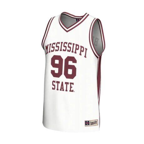 Mississippi State Bulldogs GameDay Greats Unisex Lightweight Collegiate Basketball Fashion Jersey - White - Side View