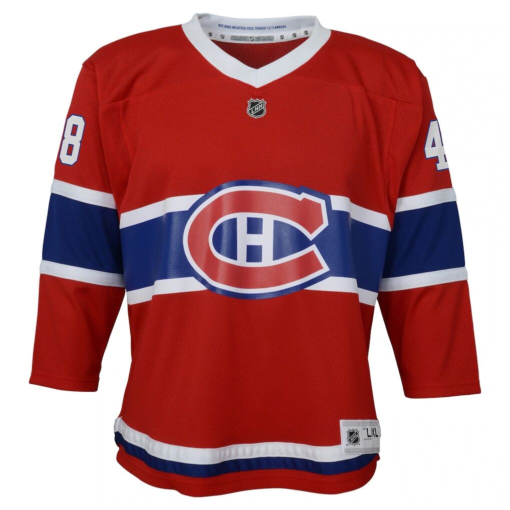 Lane Hutson Montreal Canadiens Outerstuff Youth Home Replica Jersey
