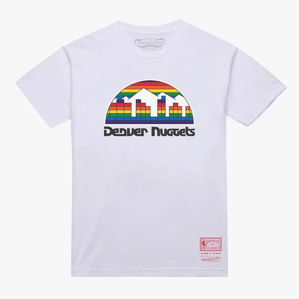 Denver Nuggets Mitchell & Ness Unisex Hardwood Classics Arch T-Shirt
