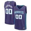Charlotte Hornets Fashion7 Youth Fast Break Custom Jersey - Purple - Front View