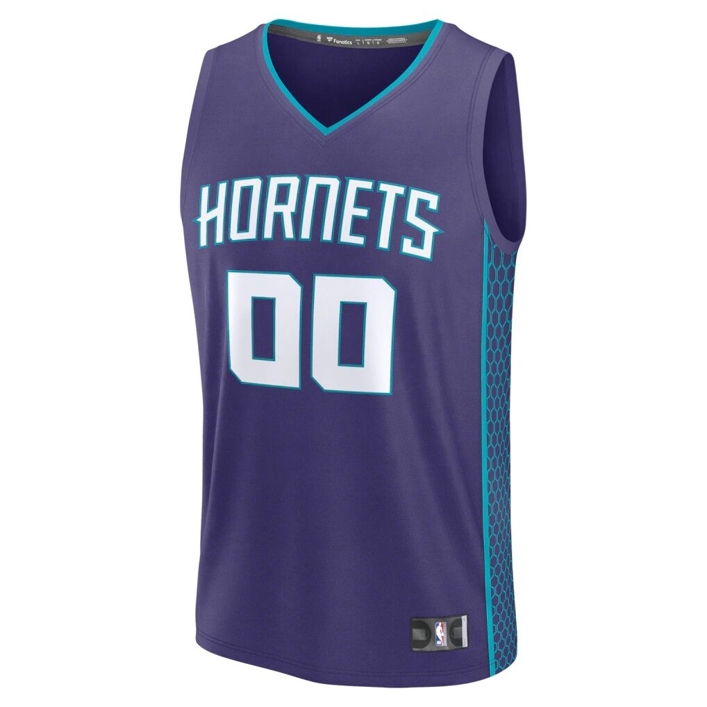 Charlotte Hornets Fashion7 Youth Fast Break Custom Jersey - Statement Edition
