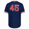 Pedro Martinez Boston Red Sox Mitchell & Ness Big & Tall Cooperstown Mesh Batting Practice Jersey - Navy - Side View