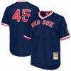 Pedro Martinez Boston Red Sox Mitchell & Ness Big & Tall Cooperstown Mesh Batting Practice Jersey - Navy - Front View