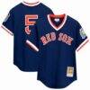 Nomar Garciaparra Boston Red Sox Mitchell & Ness Big & Tall Cooperstown Mesh Batting Practice Jersey - Navy - Front View