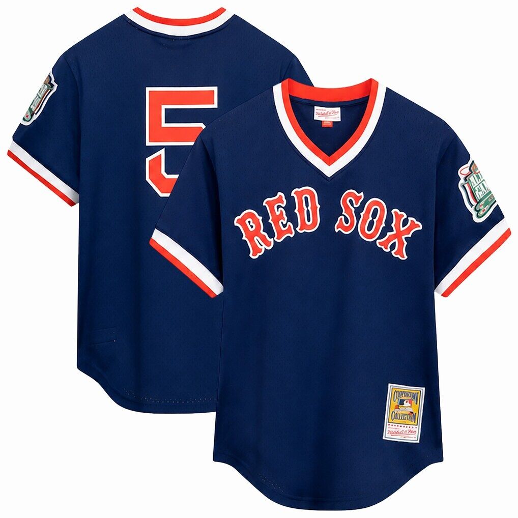 Nomar Garciaparra Boston Red Sox Mitchell & Ness Big & Tall Cooperstown Mesh Batting Practice Jersey