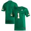 #1 Miami Hurricanes adidas Replica Football Jersey - Green - Front View