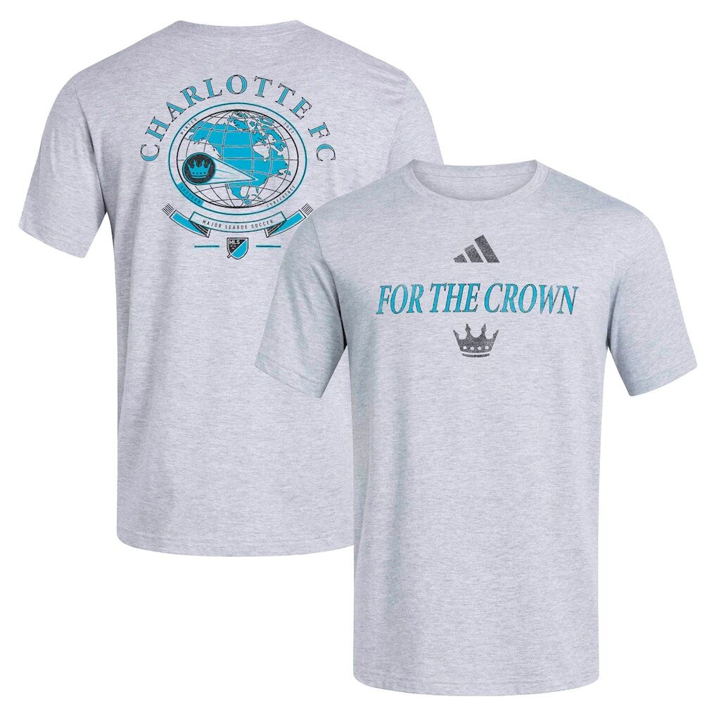 Charlotte FC adidas World Pitch T-Shirt - Heather Gray