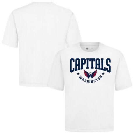 Washington Capitals Levelwear Luxe Signature Knit T-Shirt - White - Front View