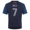 Nicolás Fernández Mercau New York City FC adidas Youth 2026 The All Nations Kit Replica Jersey - Blue - Detail View