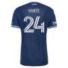 Brian White Vancouver Whitecaps FC adidas 2026 The Coastal Jersey On-Field Authentic Patch Jersey - Blue - Detail View