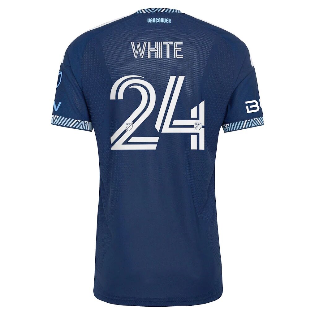 Brian White Vancouver Whitecaps FC adidas 2026 The Coastal Jersey On-Field Authentic Patch Jersey